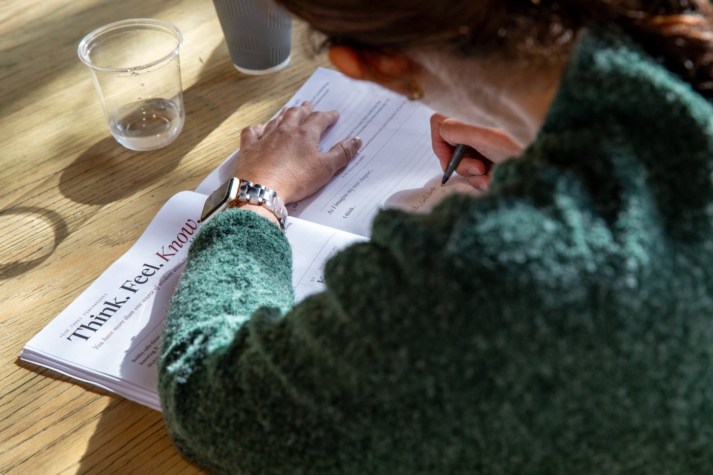 A workbook, a quiet moment, and the space to put your own thoughts first.